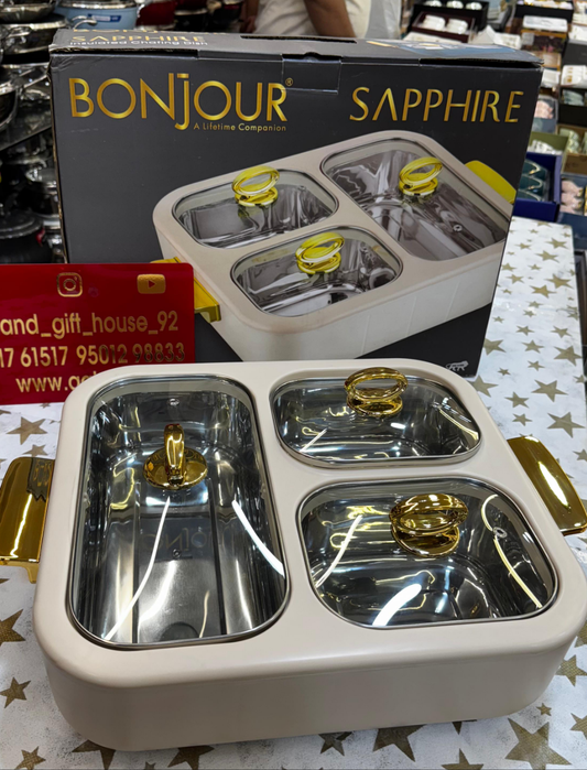 Bonjour 3-partitioned PUF insulated Hot-Pot