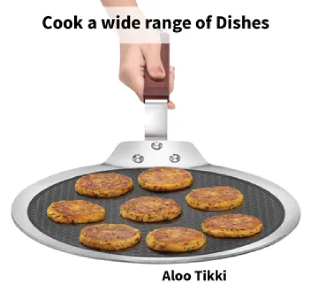 Hawkins Tri-ply Dosa Tava with Shielded Nonstick 28 cm (NSDT28)