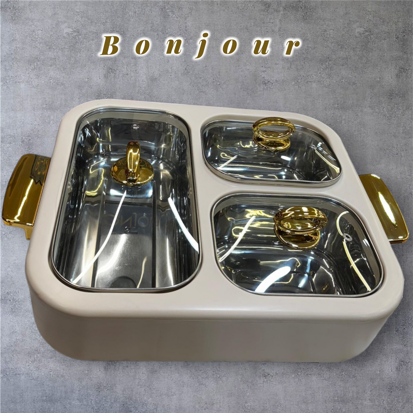 Bonjour 3-partitioned PUF insulated Hot-Pot