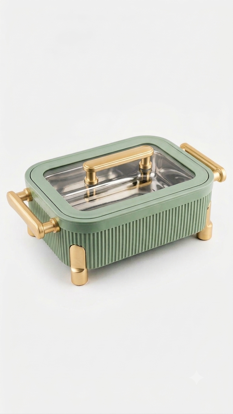 Jaypee Camellia Klass Insulated Casserole with Magnetic Catching Glass Lid
