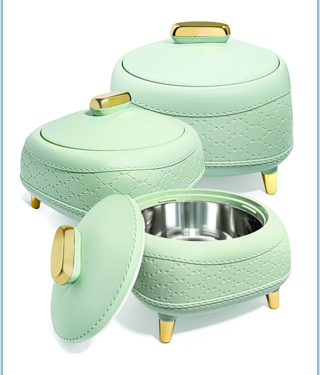 Jaypee Kingston PU Insulated Stainless Steel Inner Casserole set of 3 (1500+2000+2500ml)