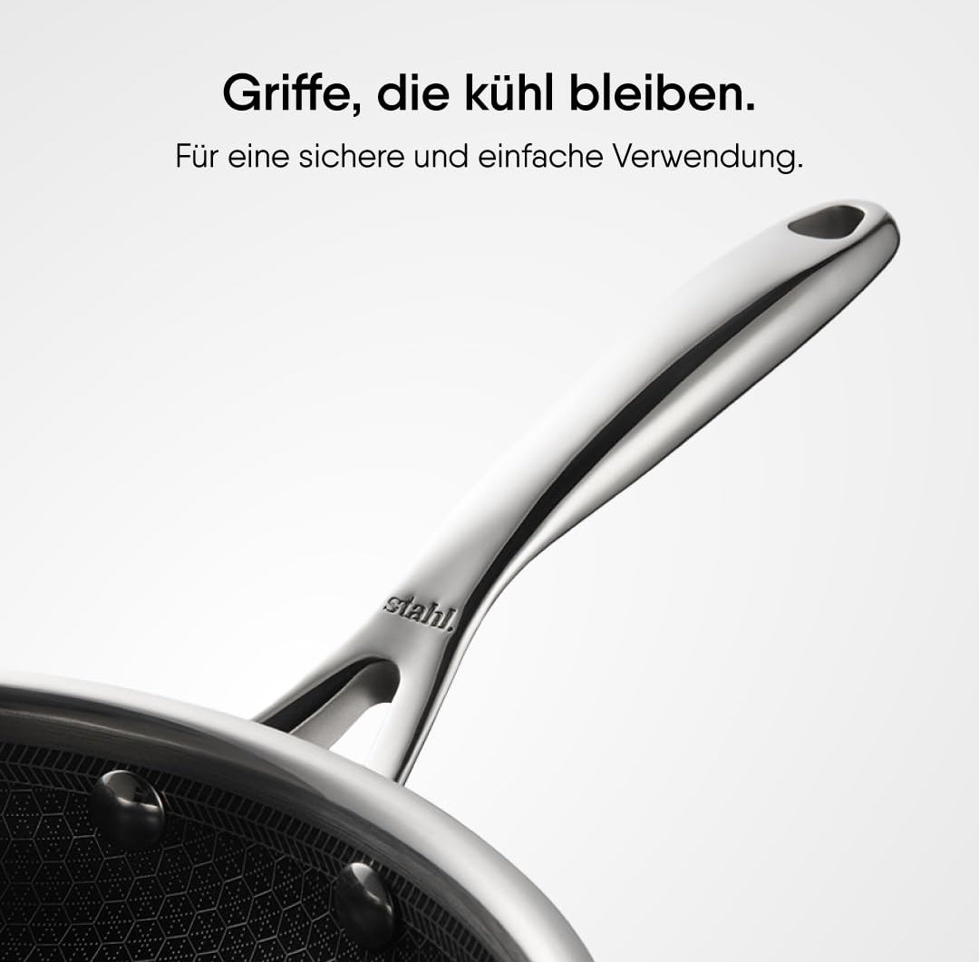 Stahl triply honeycomb frypan