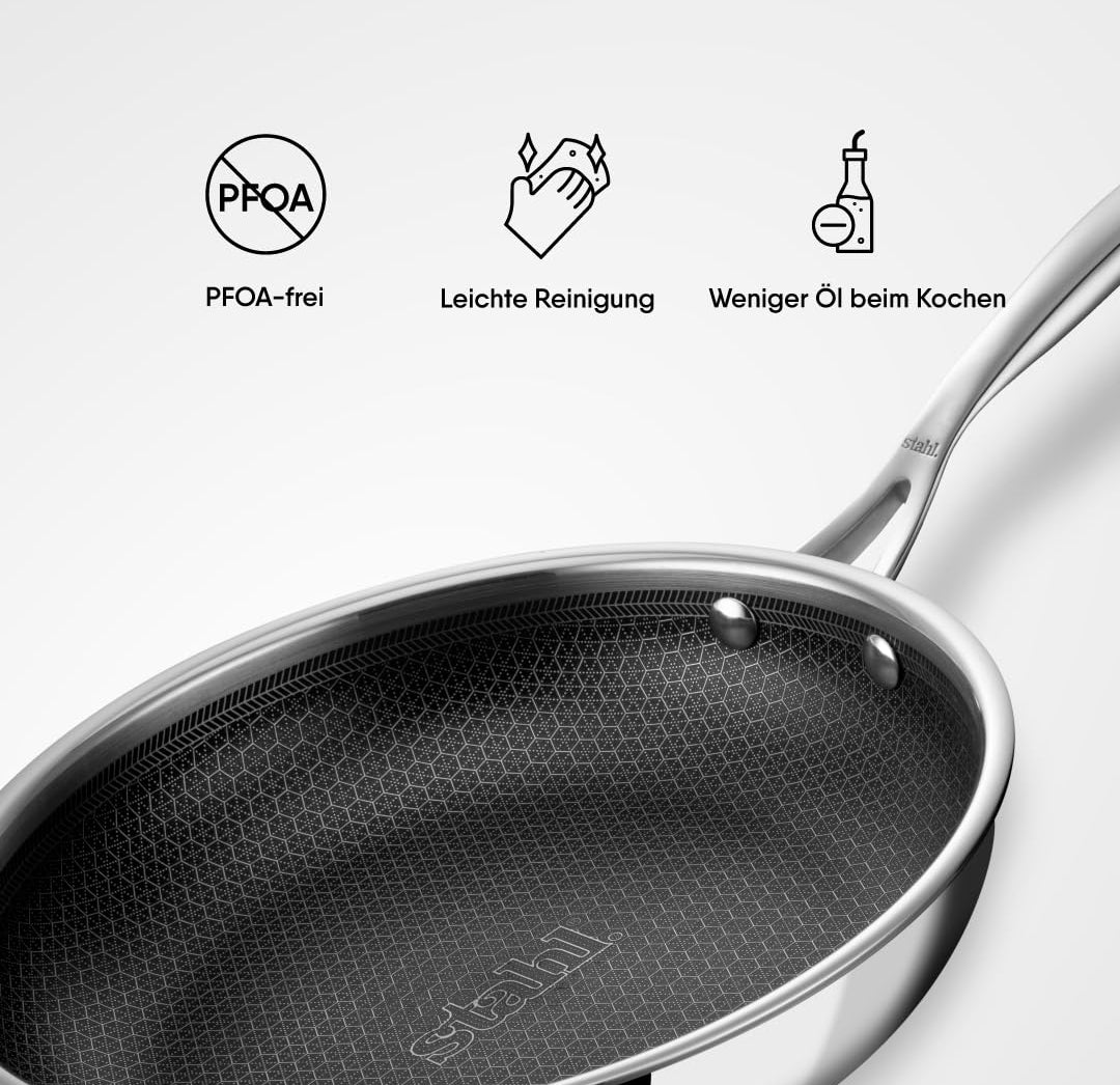Stahl triply honeycomb frypan