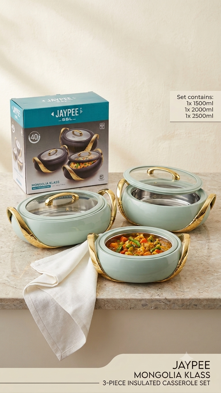 Jaypee Mongolia Klass 3-Piece Insulated Casserole Set