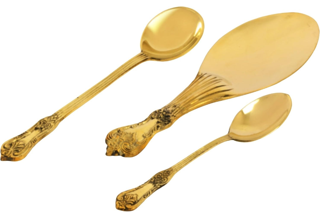 Ambika 51pcs pure Brass Dinner Set.