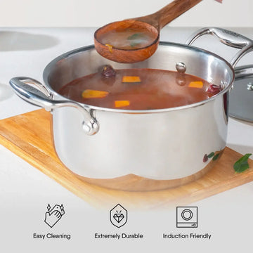 Stahl Sauce Pot / Casserole / Tope - Triply Artisan Hybrid Series