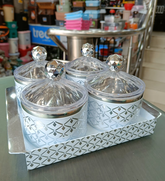 Liza Steel Safe Dryfruit tray set