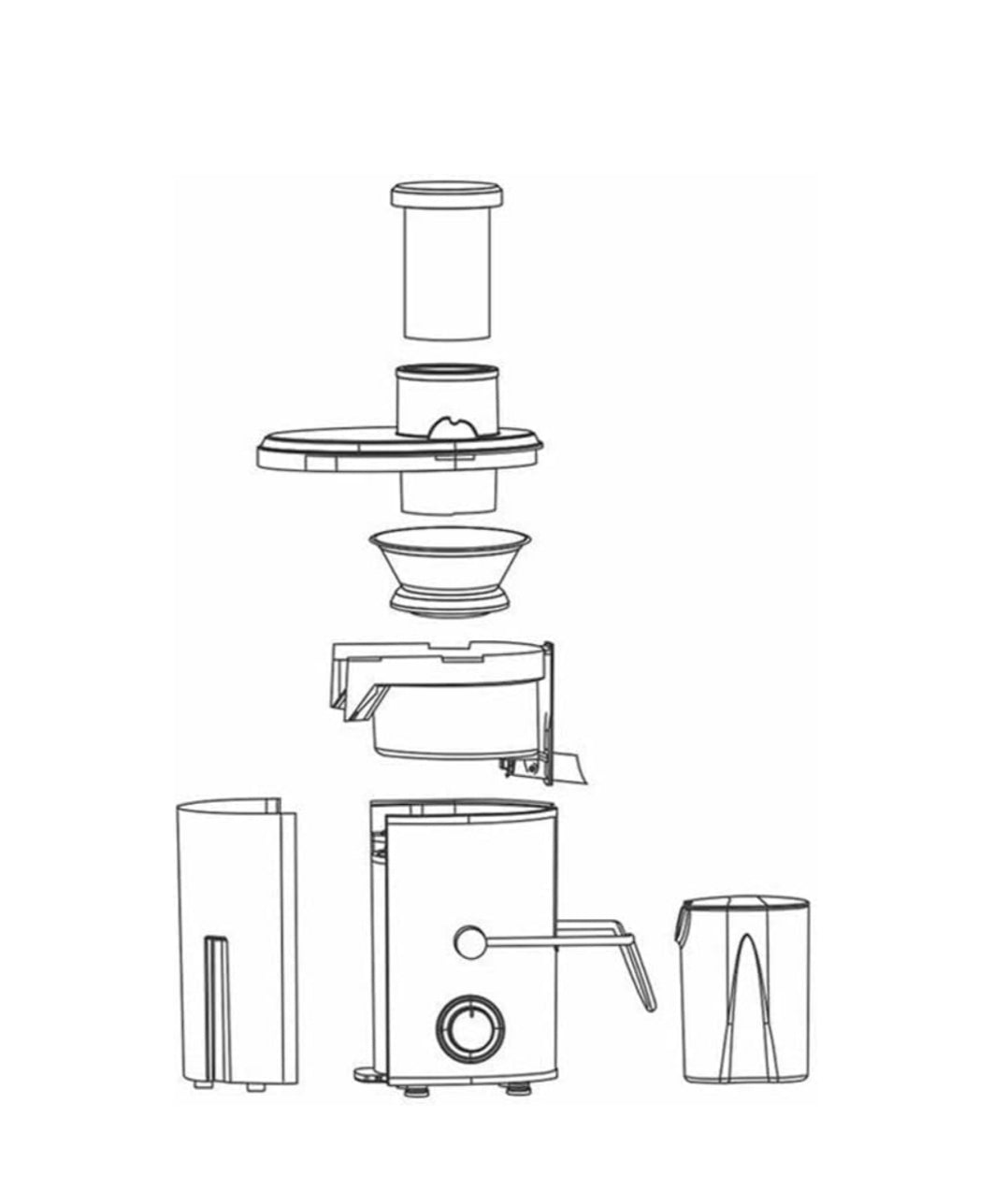 Borosil Primus Plus Juicer, 500 W, Stainless Steel Centrifugal Juicer.