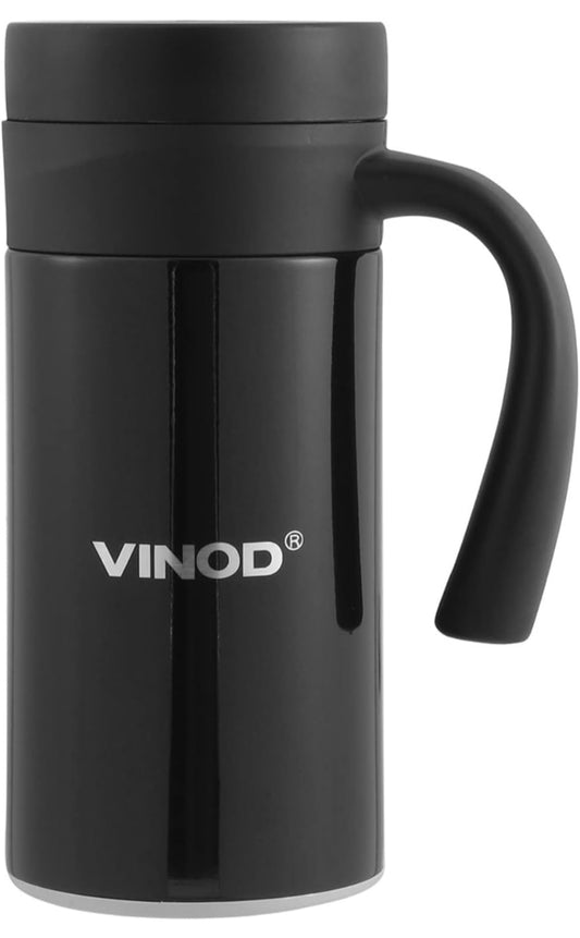 Vinod Toby Flask Stainless Steel Coffee Mug - 400 ml | Hot and Cold | Double Wall Vacuum Insulated Travel Mug