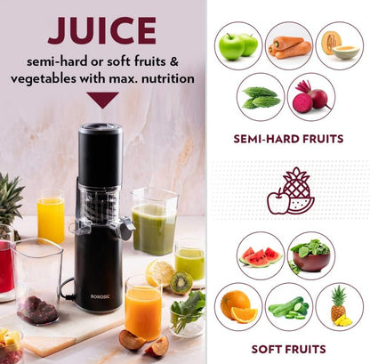 Borosil Easy Juice Cold Press Slow Juicer - 130watt