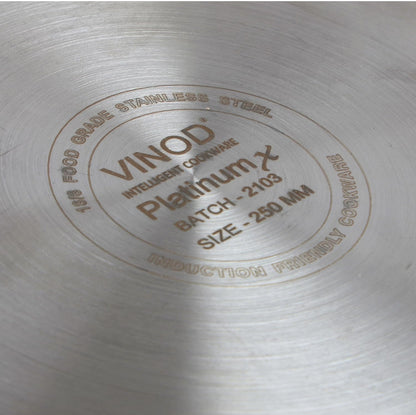 Vinod Platinum Triply Stainless Steel
SAS Pro Concave Tawa - 25 Cm
(Induction Friendly)