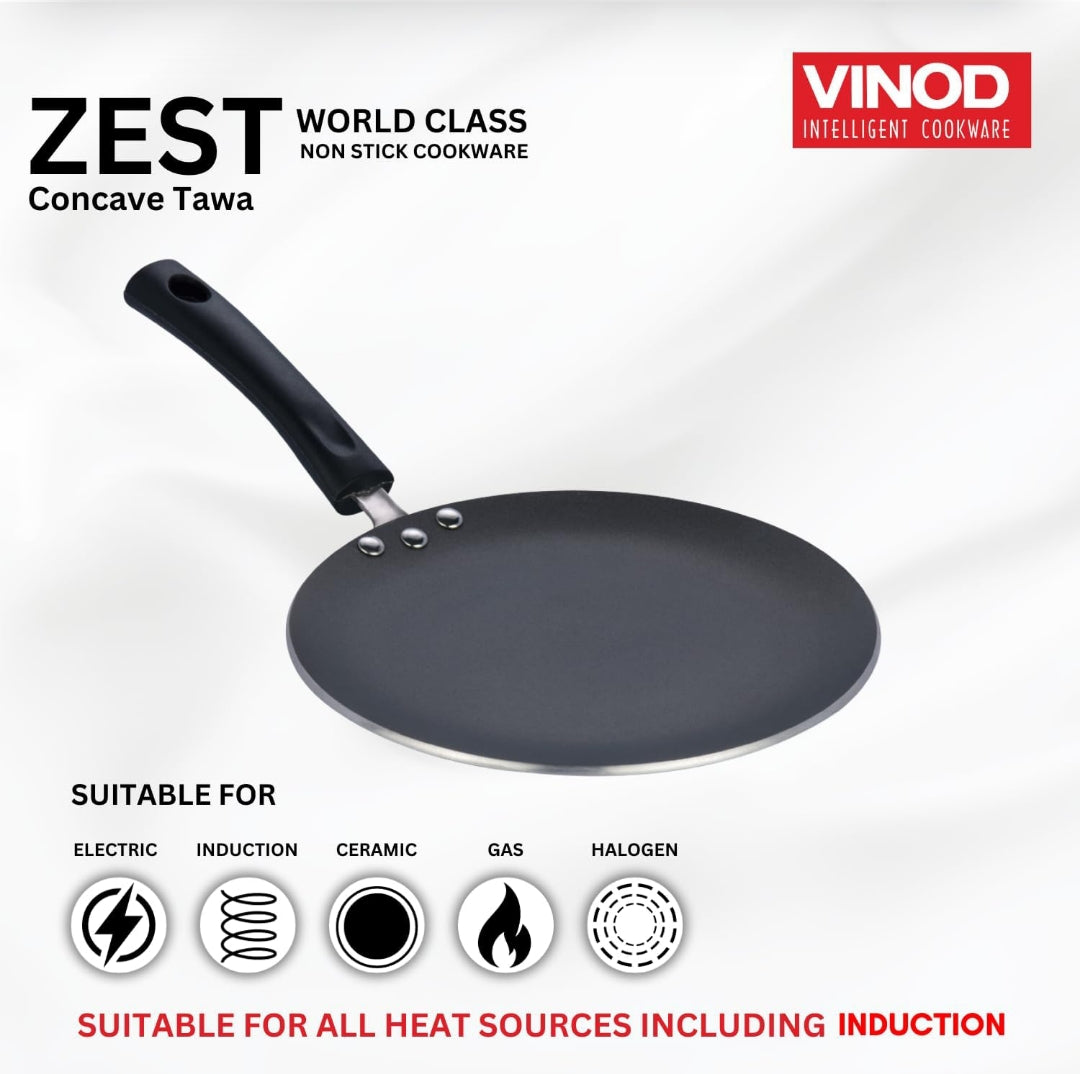 Vinod Zest Non-Stick Concave Tawa - 26.5 cm