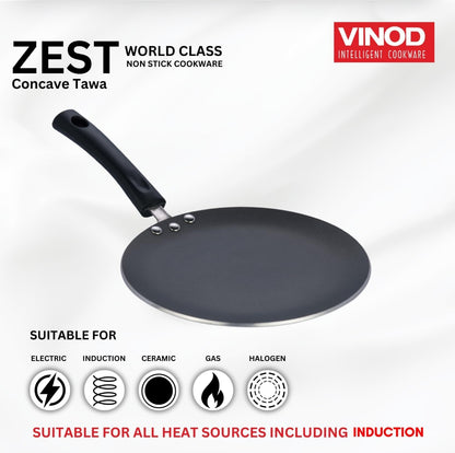 Vinod Zest Non-Stick Concave Tawa - 26.5 cm