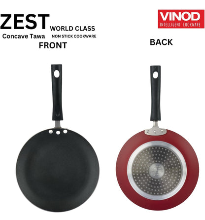 Vinod Zest Non-Stick Concave Tawa - 26.5 cm