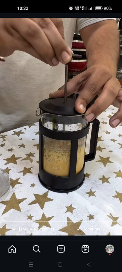 AGARO Delite French Press Coffee And Tea Maker, 600ml