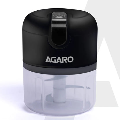Agaro Elite Rechargeable Mini Electric Chopper, 250 Ml, Black