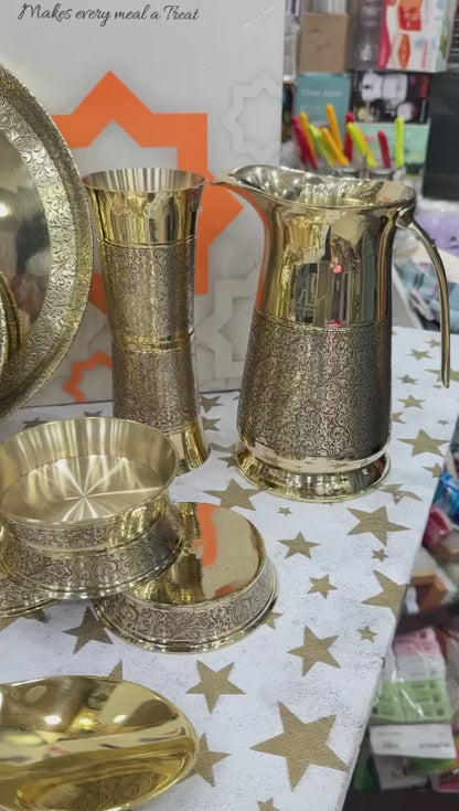57 Pc 100% Pure Pittal Lilly Dinner set
