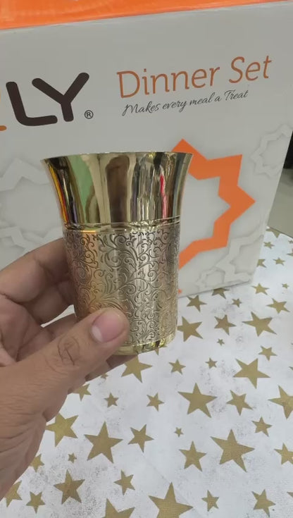 57 Pc 100% Pure Pittal Lilly Dinner set