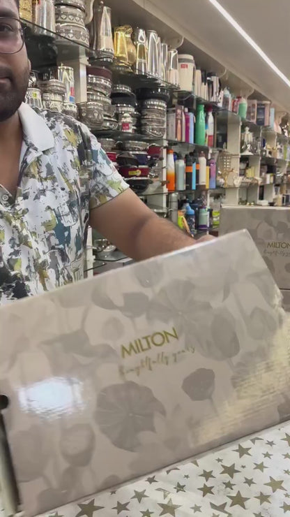 Milton Insulated Tumbler Set with Pearl & Flower Accessories (White, Stainless Steel)