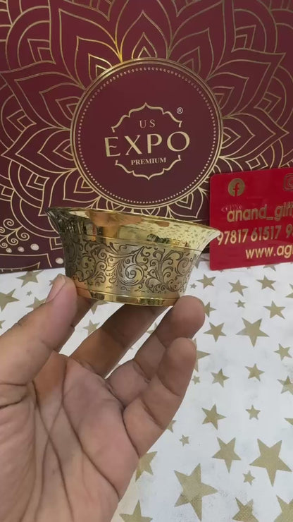 Expo 63pc pure brass dinner set with etching work