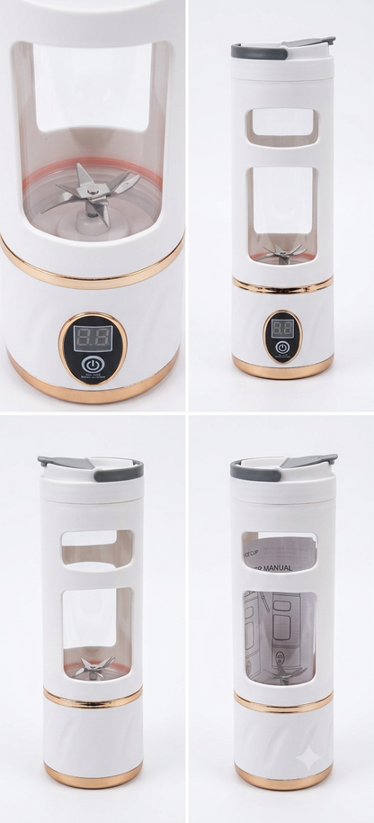 Smart Portable Blender Bottle | Wireless USB Rechargeable Juicer & Smoothie Maker with Digital Display