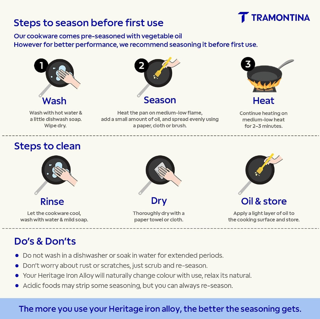 Tramontina Heritage Rust-Resistant Iron Dosa Tawa