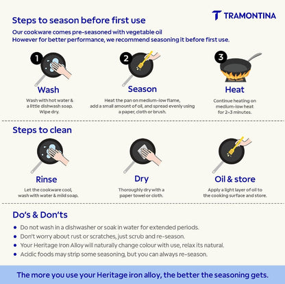 Tramontina Heritage Rust-Resistant Iron Dosa Tawa
