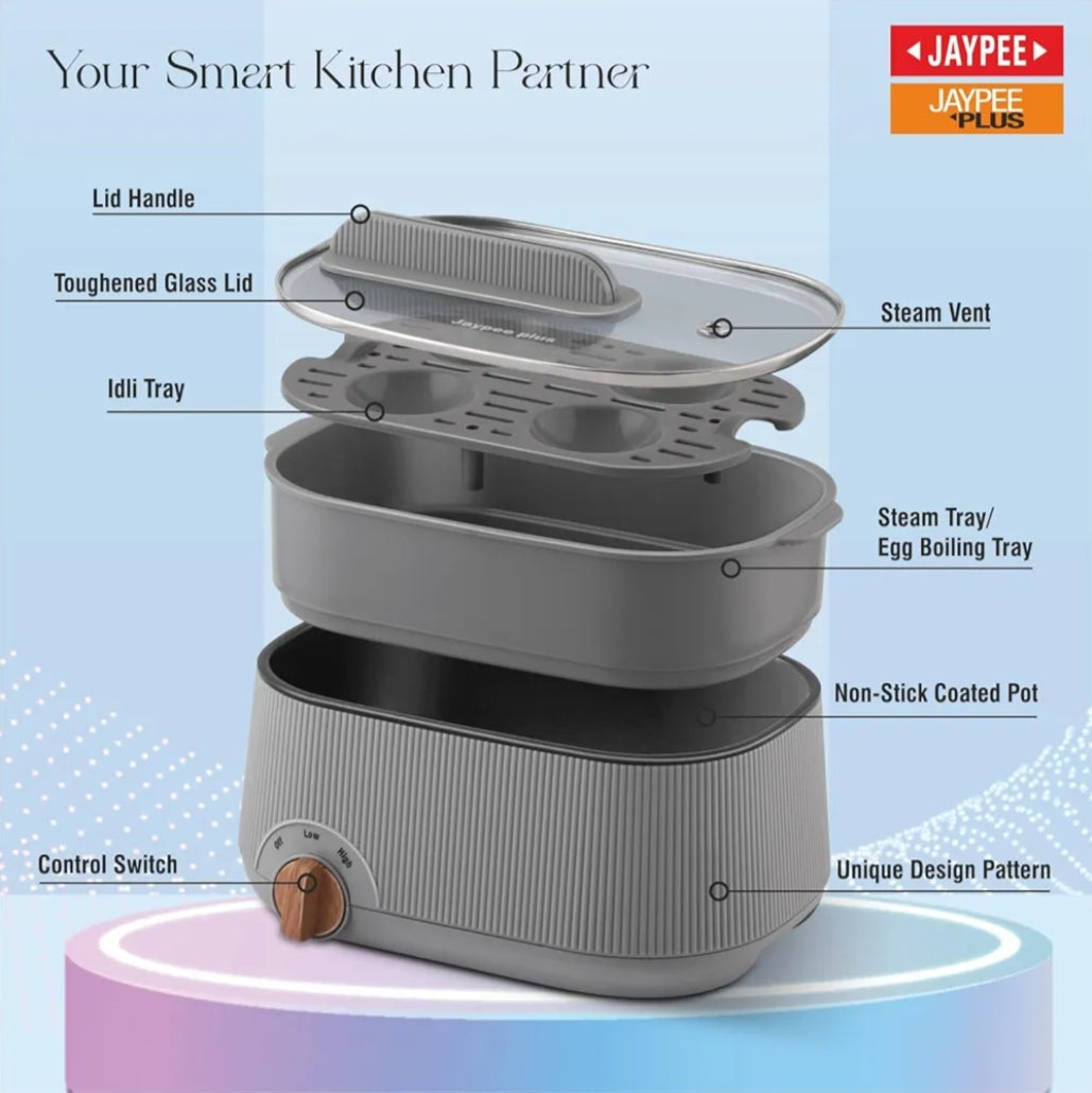 Jaypee Plus Multi Cook 4 in 1 ( Steam, Cook & boil ) Electric Cooker