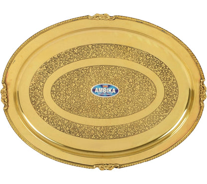 Ambika 51pcs pure Brass Dinner Set.