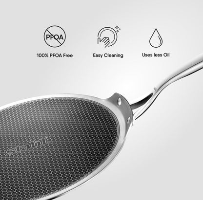 Stahl Artisan Hybrid Engraved Flat Tawa - 28cm