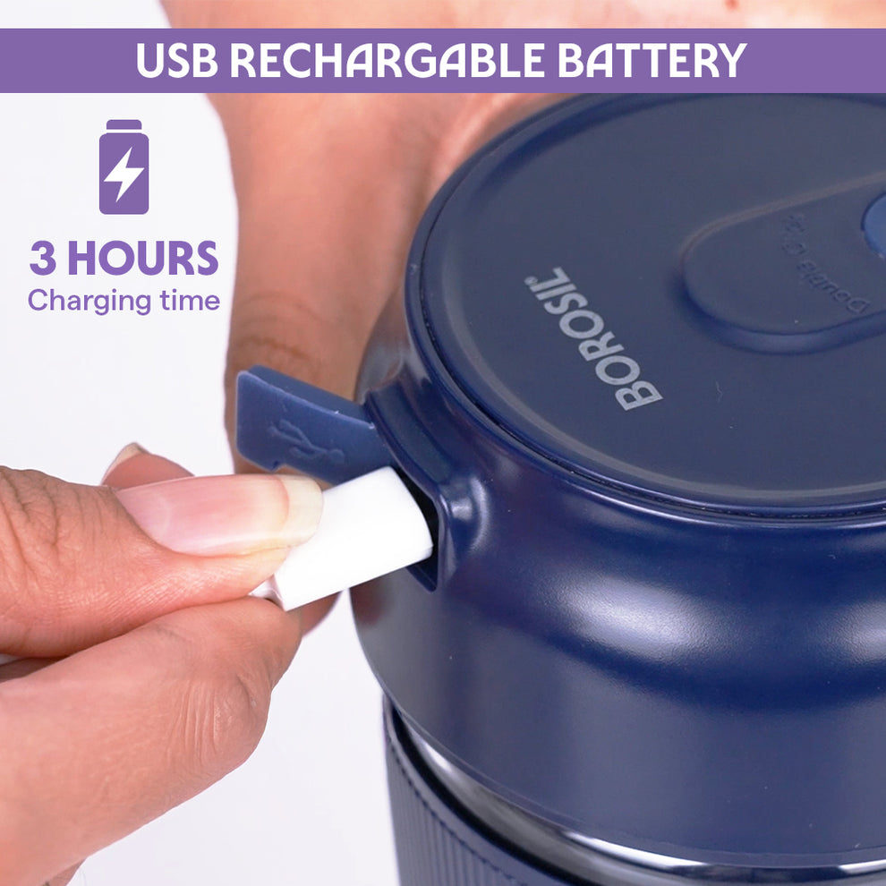 Nutrigrip Portable Blender, Blue, 40 W