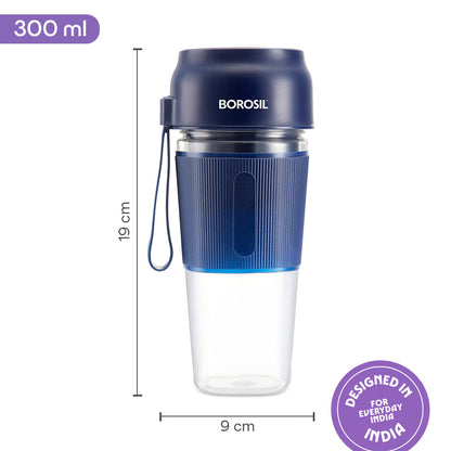 Nutrigrip Portable Blender, Blue, 40 W