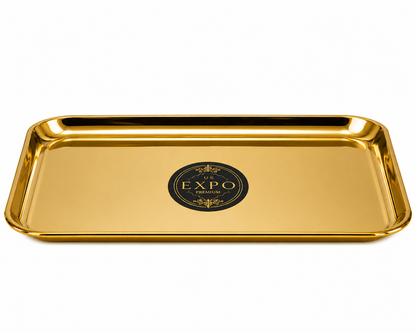 Premium Gold PVD Coated Stainless Steel Canister Set with Tray | Luxury Kitchen Storage & Gift Set