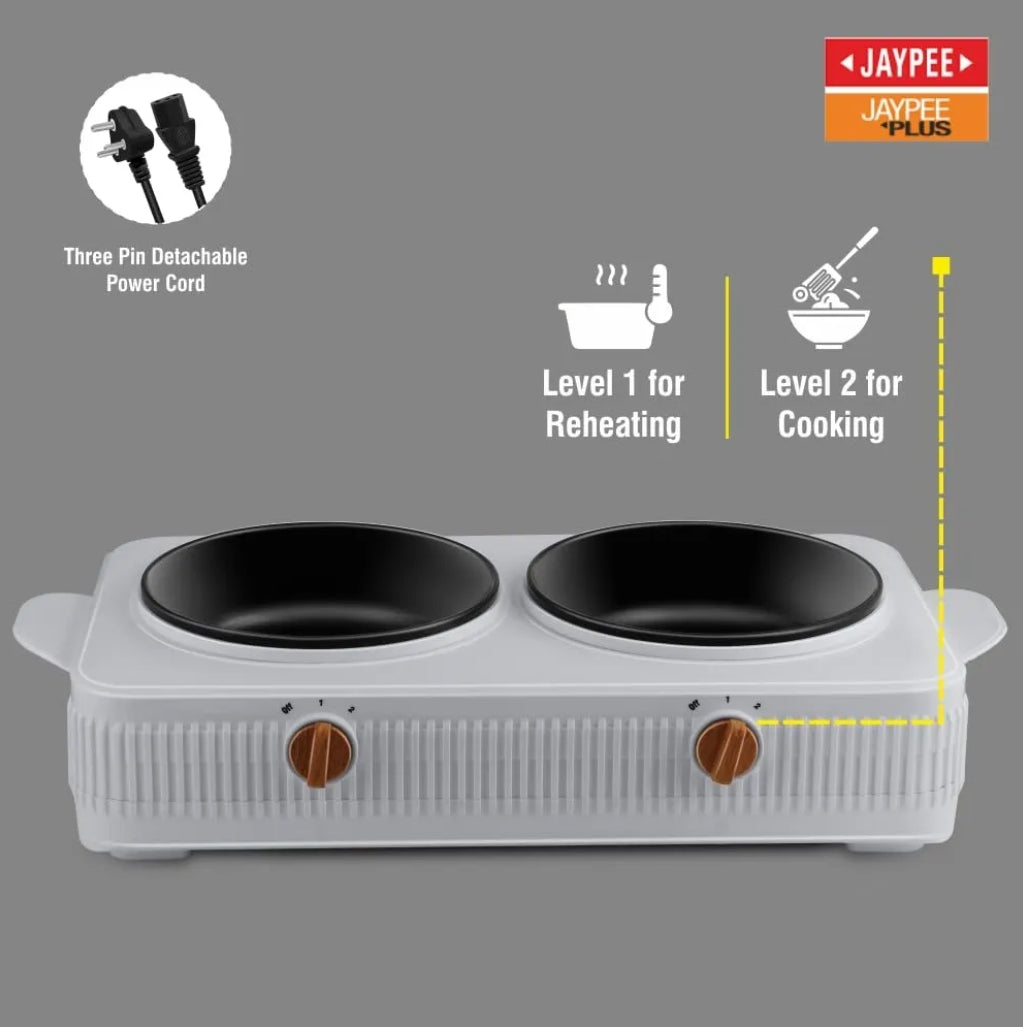 Jaypee Plus Electric CookSmart Casserole 3-in-1 for Reheating, Cooking &  Serving(1.5+1.5 Ltr)