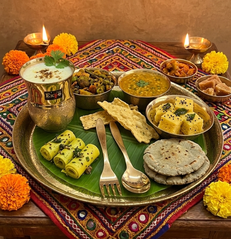 Expo Pure brass 7pc Thali Set