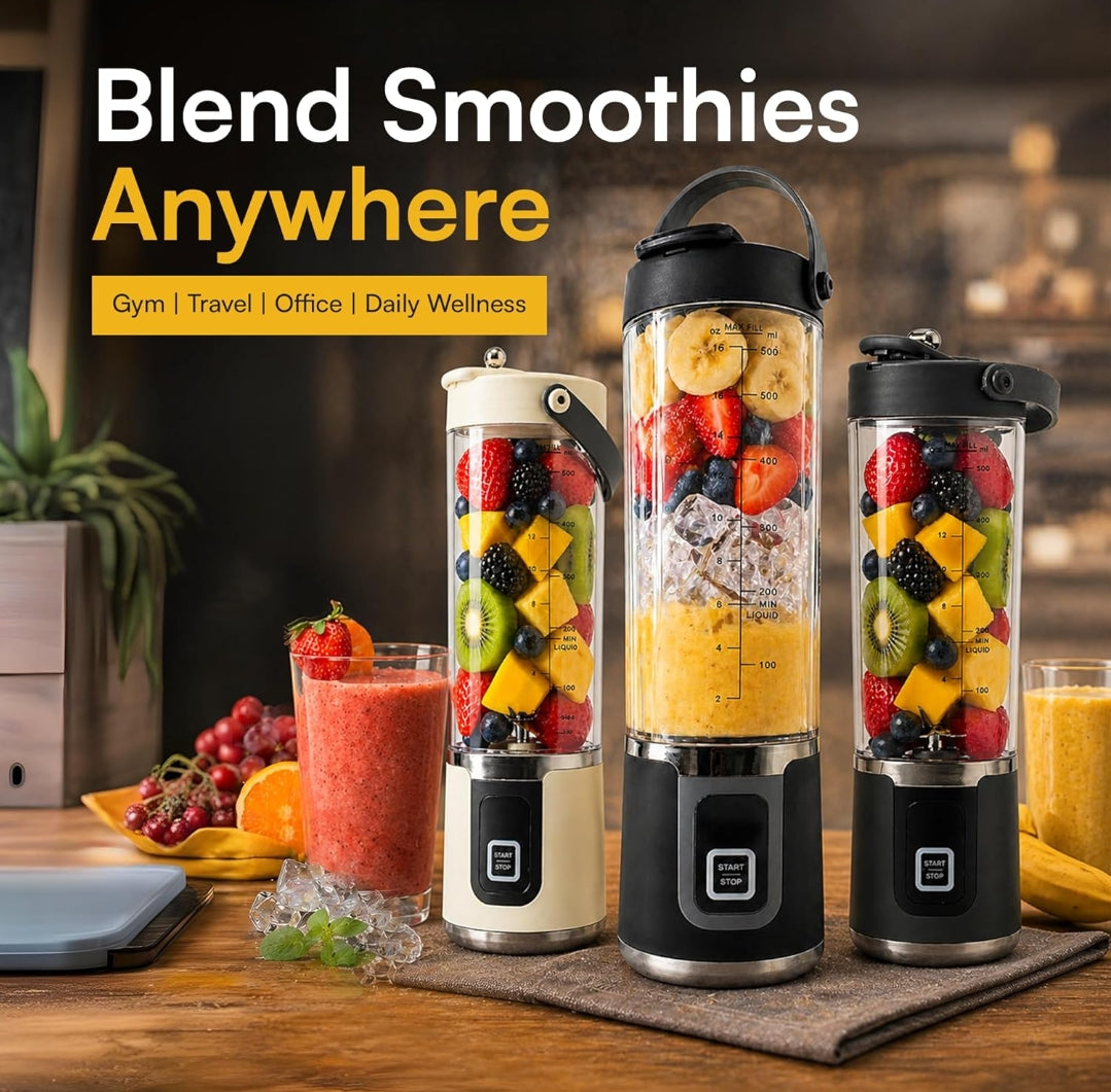 UBON Portable Blender | Rechargeable USB-C Smoothies & Shakes Juicer Cup (BPA-Free, Multicolour)