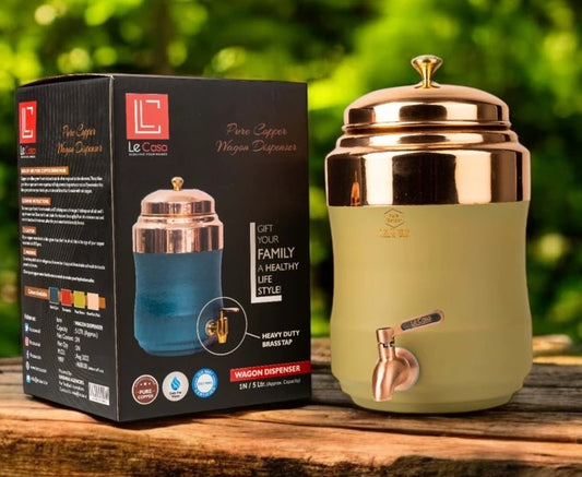 Le-casa 100%pure copper water dispenser 5 Litre capacity.