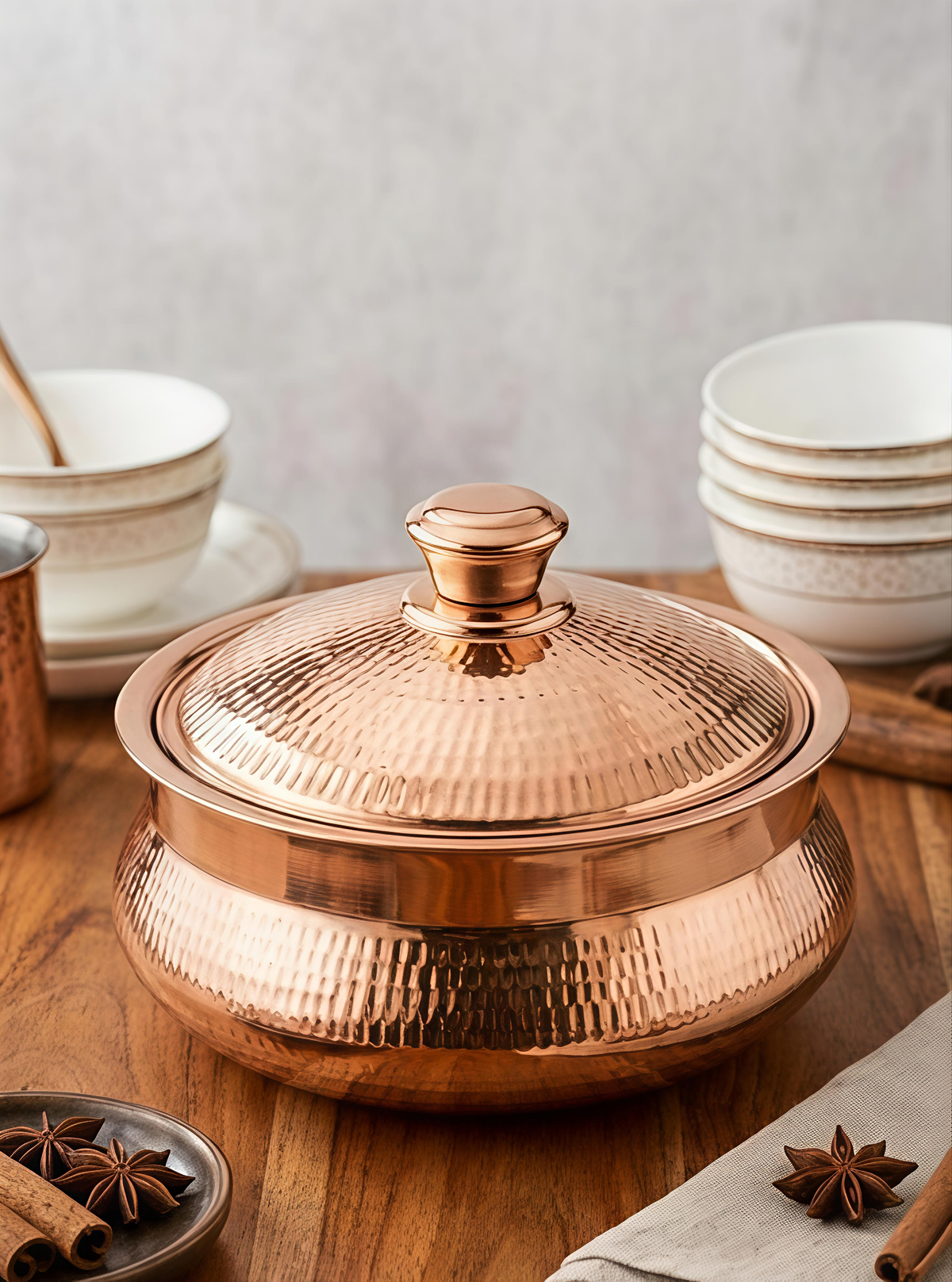 Rishabh Safari Hammered Stainless Steel Hot Pot available in 3 different colours
