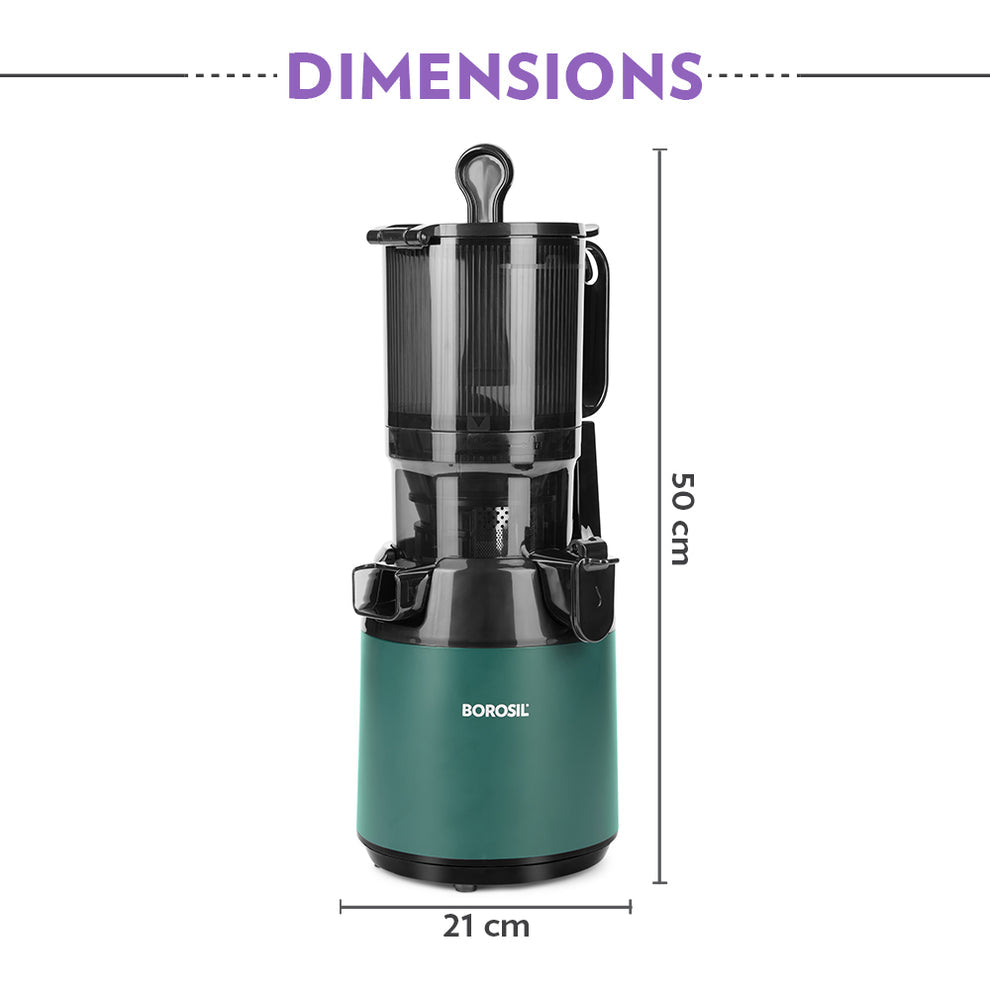 BOROSIL Vita Rich 250 W Juicer | Slow juicer | Cold press juicer