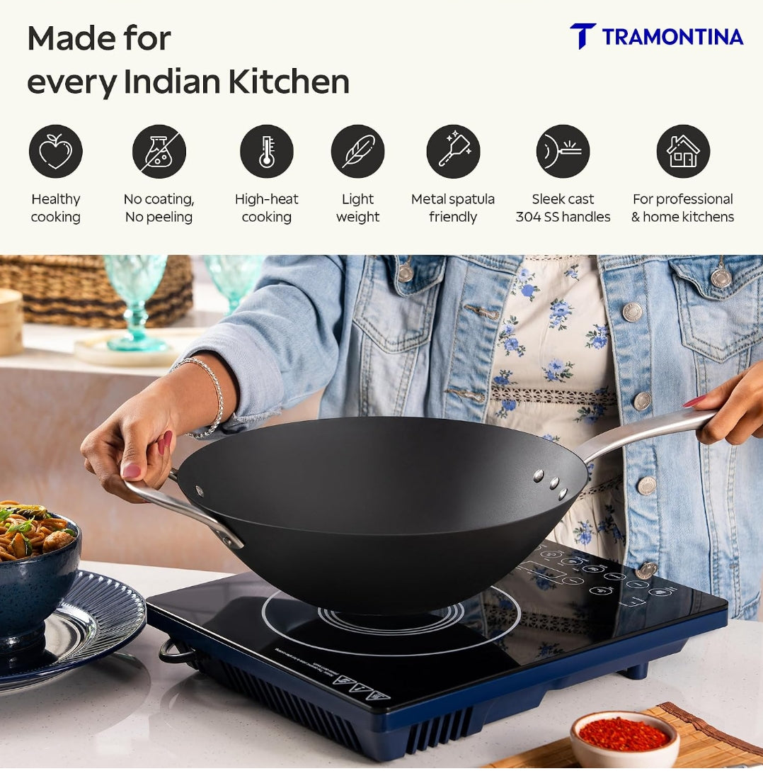 Tramontina Heritage Rust-Resistant Iron Wok - 30cm (4L)