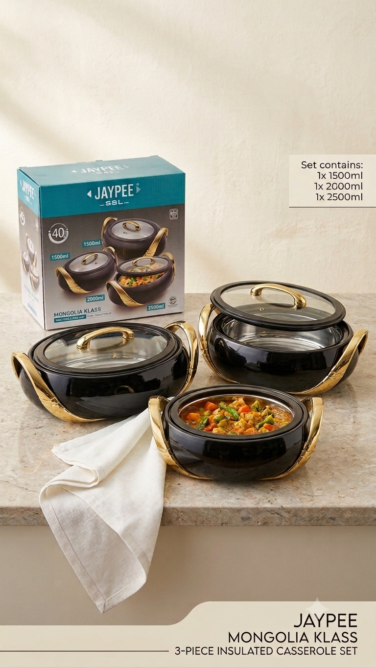 Jaypee Mongolia Klass 3-Piece Insulated Casserole Set
