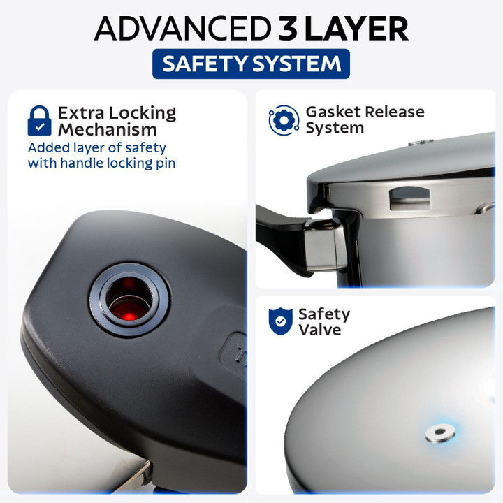 Tramontina triply pressure Cooker (induction bottom)