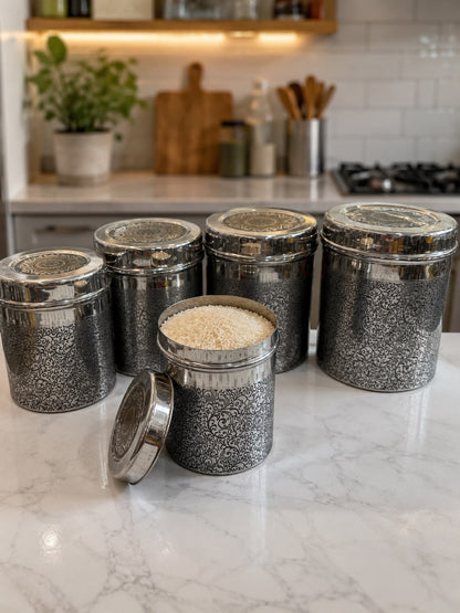 Premium Laser-Etched Stainless Steel Storage Container