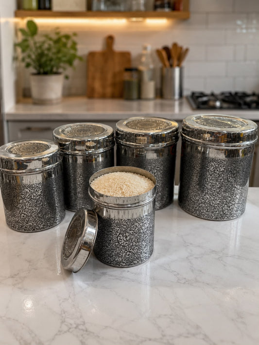 Premium Laser-Etched Stainless Steel Storage Container