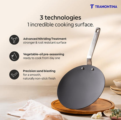 Tramontina Heritage Rust-Resistant Iron Roti Tawa