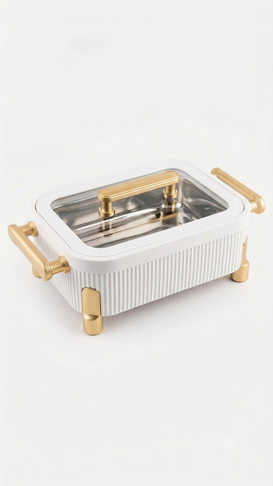 Jaypee Camellia Klass Insulated Casserole with Magnetic Catching Glass Lid