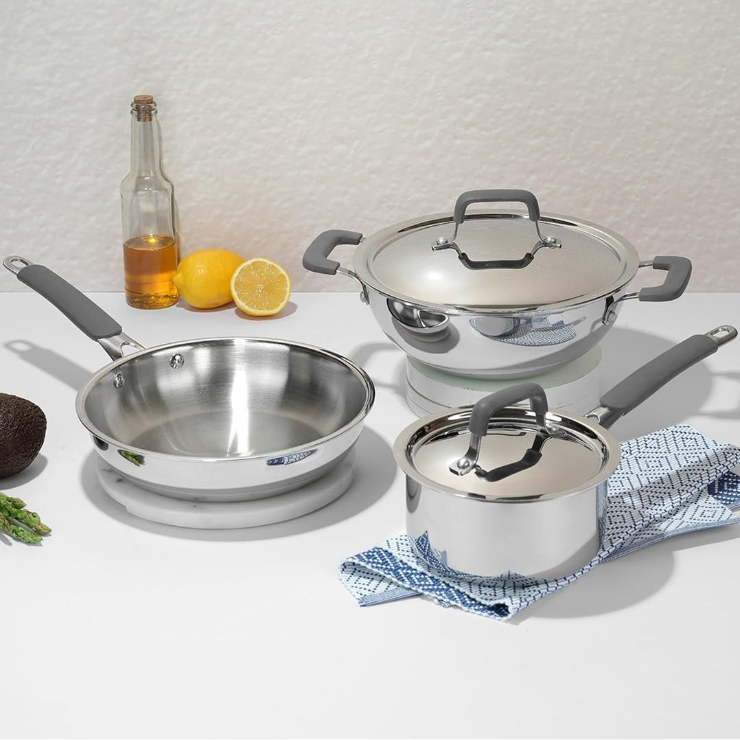 Vinod Luxury Triply Stainless Steel Cookware 5pc set