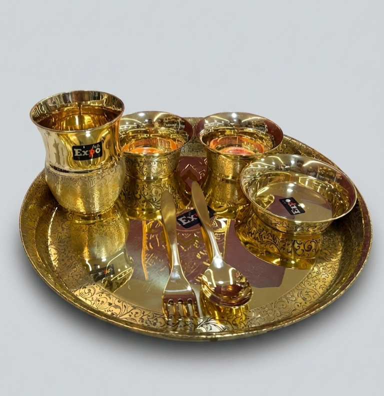Expo Pure brass 7pc Thali Set
