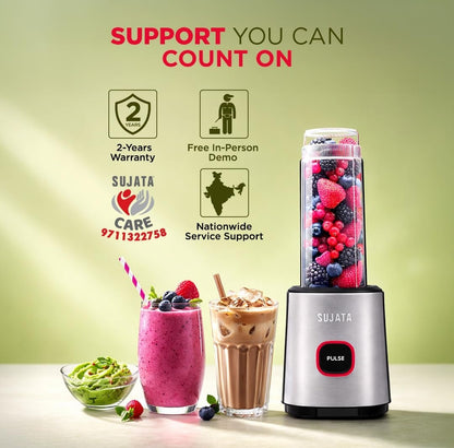 Sujata Nutromatic 600 Watt Electric Blender | Personal Blender for Smoothies, Juices & Nutritious Drinks