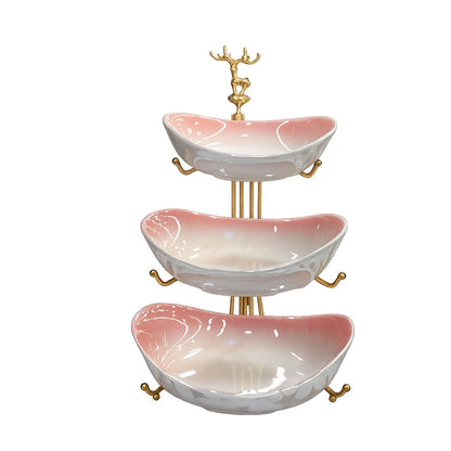 Golden 3 Layer Fruit Basket for Dessert Snack |Home & Garden|Kitchen Dining & Bar|Dinnerware & Serving Dishes|Bowls